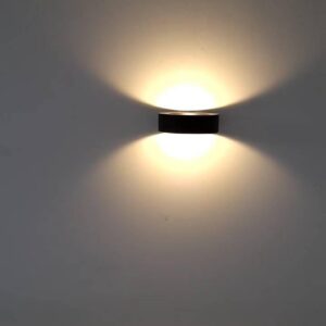 applique murale led cylindrique intérieur noir led : 12w